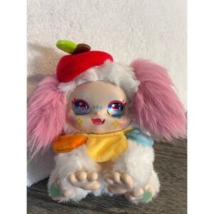 Kimmon Fruit Party Series Plush Doll White Pink Apple Hat Collectible‎ Art Toy